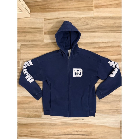 Disney Other - Walt Disney World Navy Blue Full Zip Hoodie Walt World Sleeves Small Est 1971
